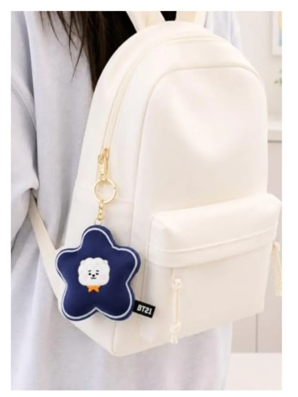 BT21 Flower Keyring RJ Cute Keychain Charm